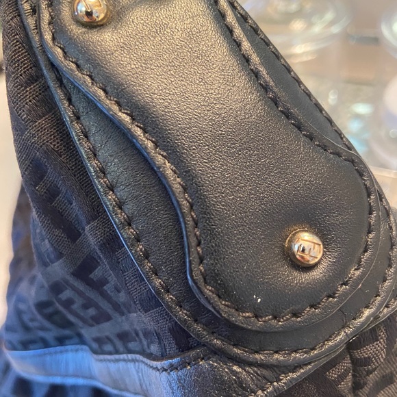 Fendi Black Monogram Zucca Chef Shoulder Bag - Picture 7 of 13